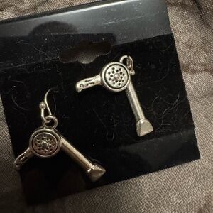 Gold Hair Dryer Earrings